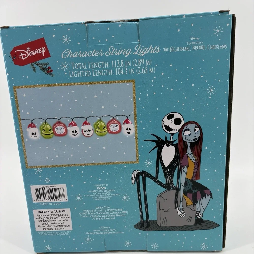 Disney The Nightmare Before Christmas Musical Character String Lights Flashing